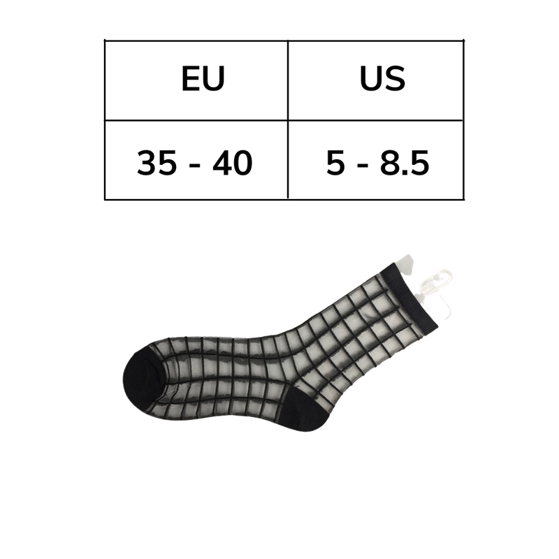 (10 Pairs) Transparent Fashion Socks for Women