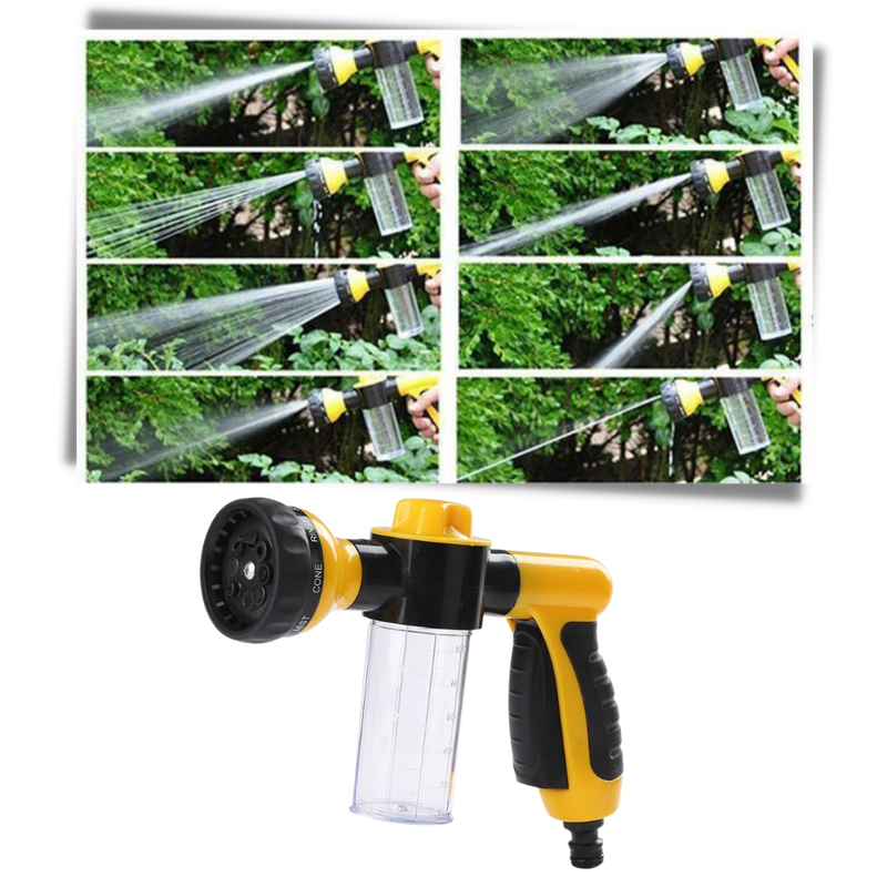 High-Pressure Hose Nozzle Head & Soap Dispenser
