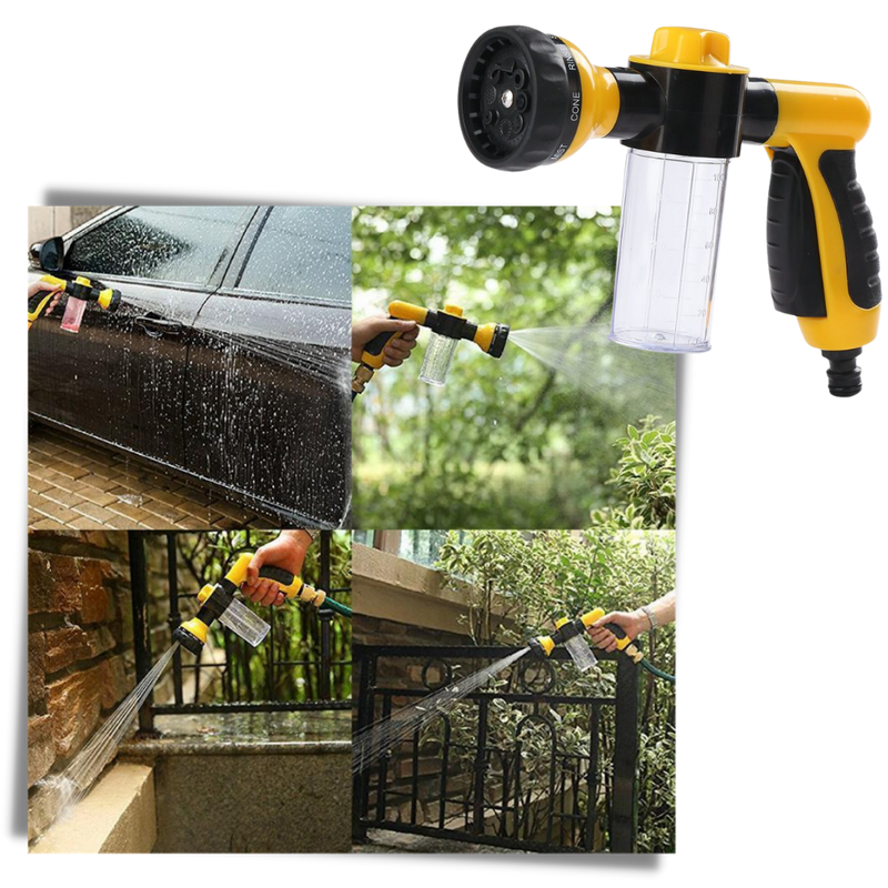 High-Pressure Hose Nozzle Head & Soap Dispenser