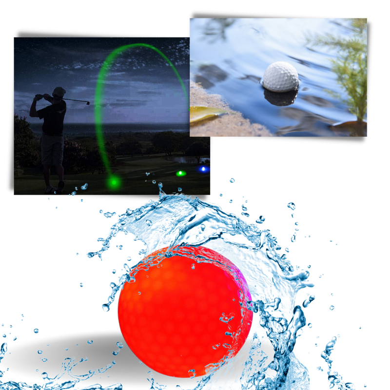 Pack of 6 LED Glowing Golf Balls