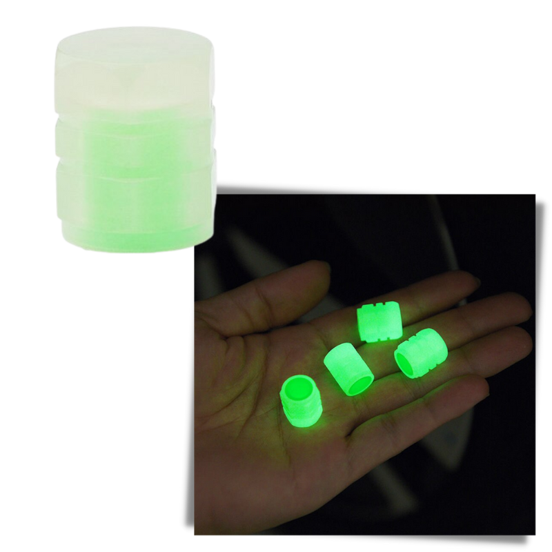4 pcs Luminous Valve Caps for Cars