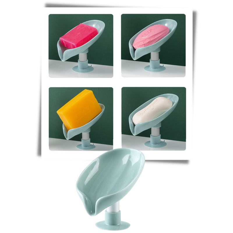 Leaf-Shaped Soap Holder with Drain