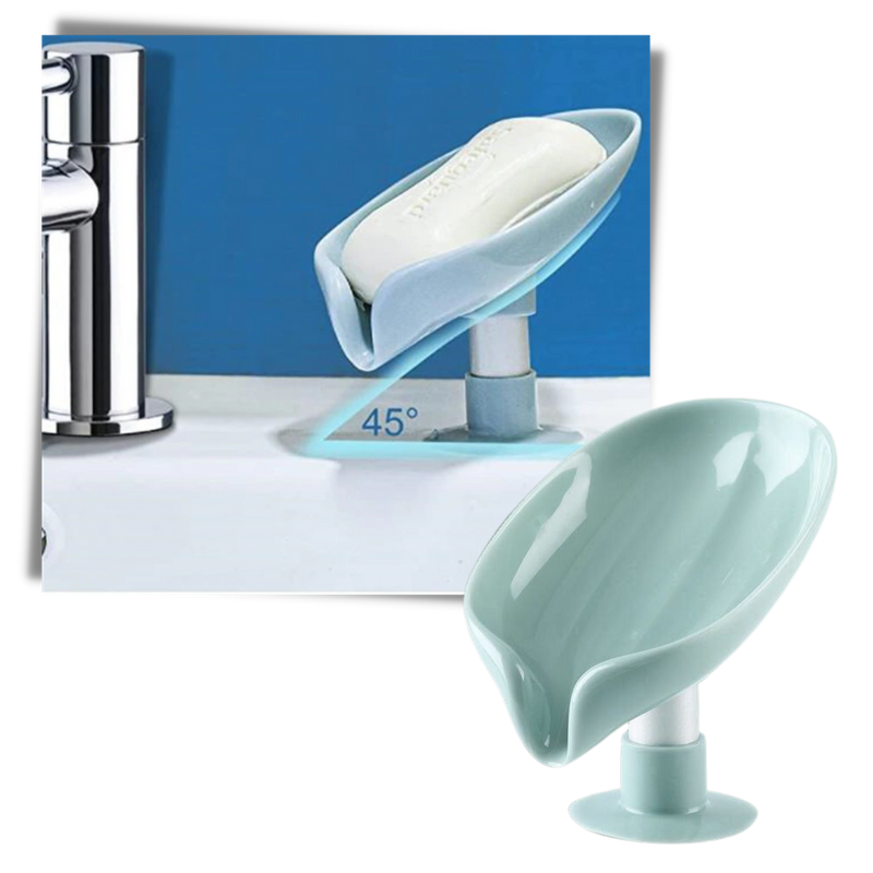 Leaf-Shaped Soap Holder with Drain