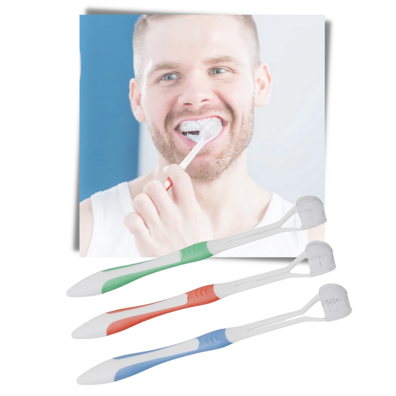 Three-sided Toothbrush For Adults and Kids