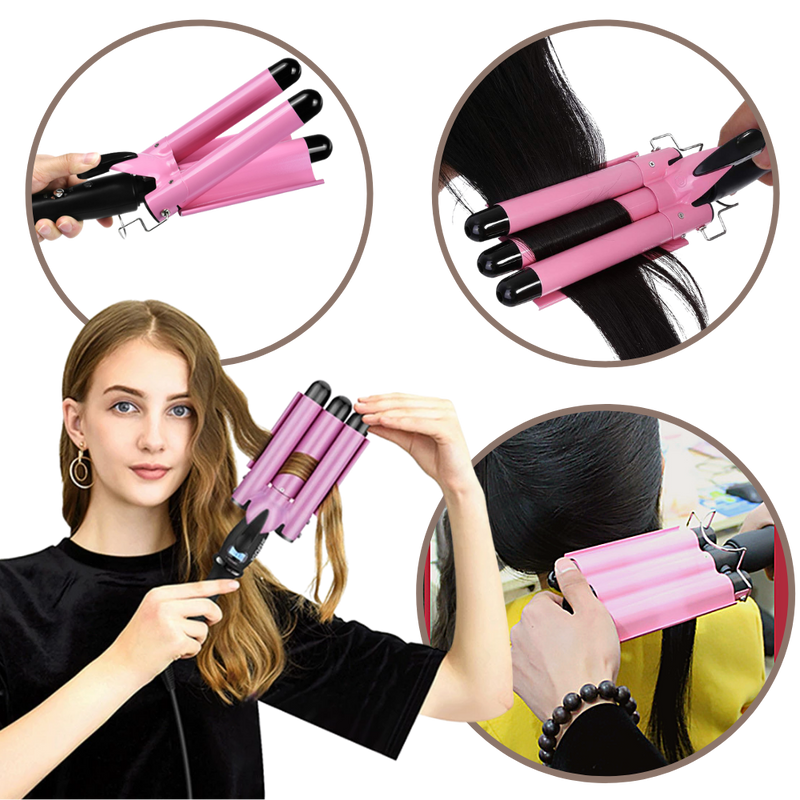 Triple Barrel Ceramic Hair Curler