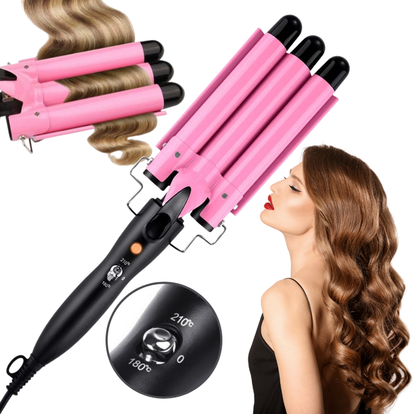Triple Barrel Ceramic Hair Curler