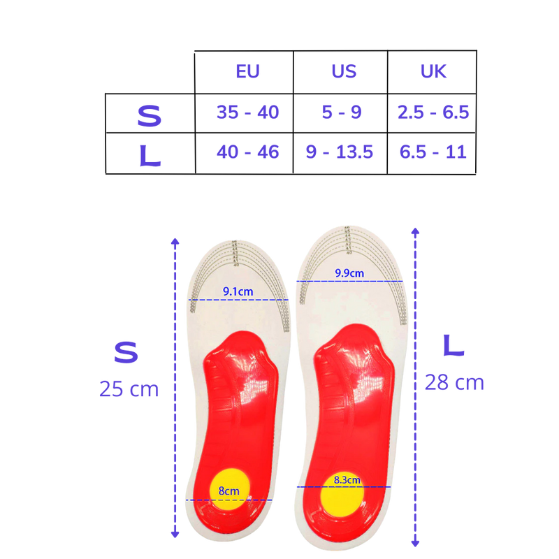 1 Pair of Arch Support Insoles for Flat Feet