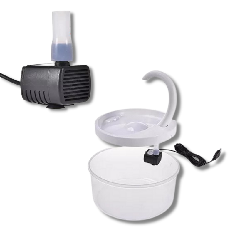 Auto water fountain for cat with LED light