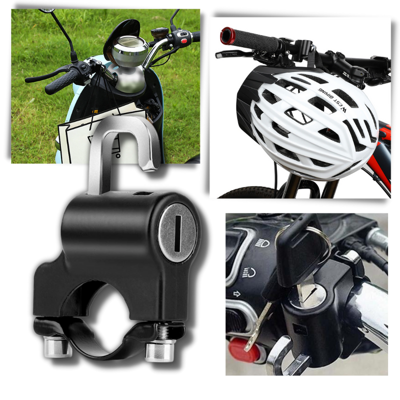 Anti-Theft Motorcycle Helmet Lock
