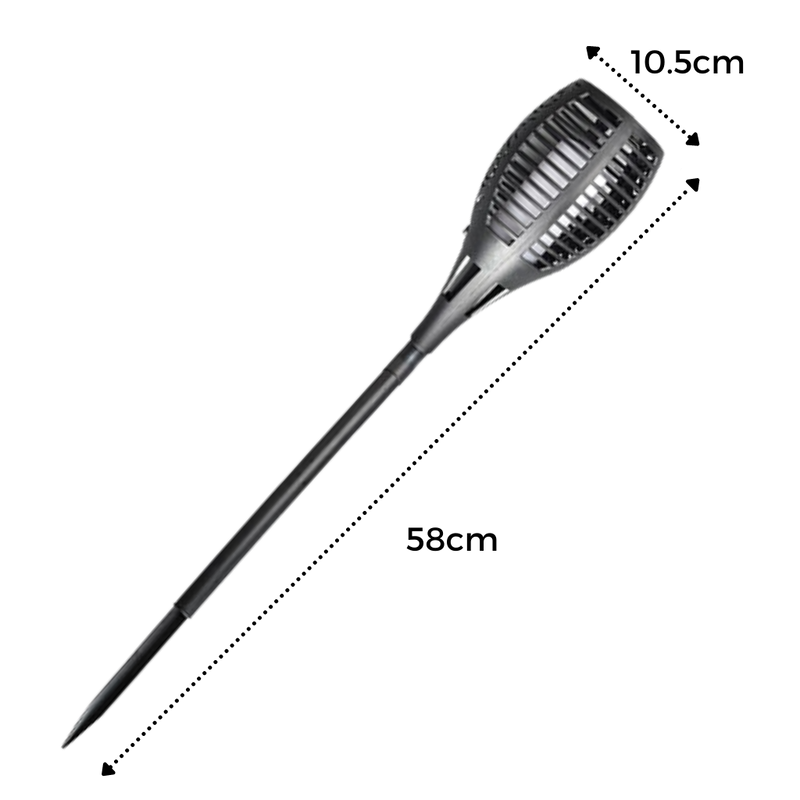 LED Solar Torch Light with flickering flame