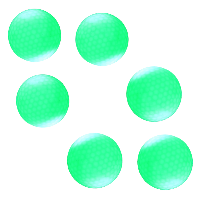 Pack of 6 LED Glowing Golf Balls