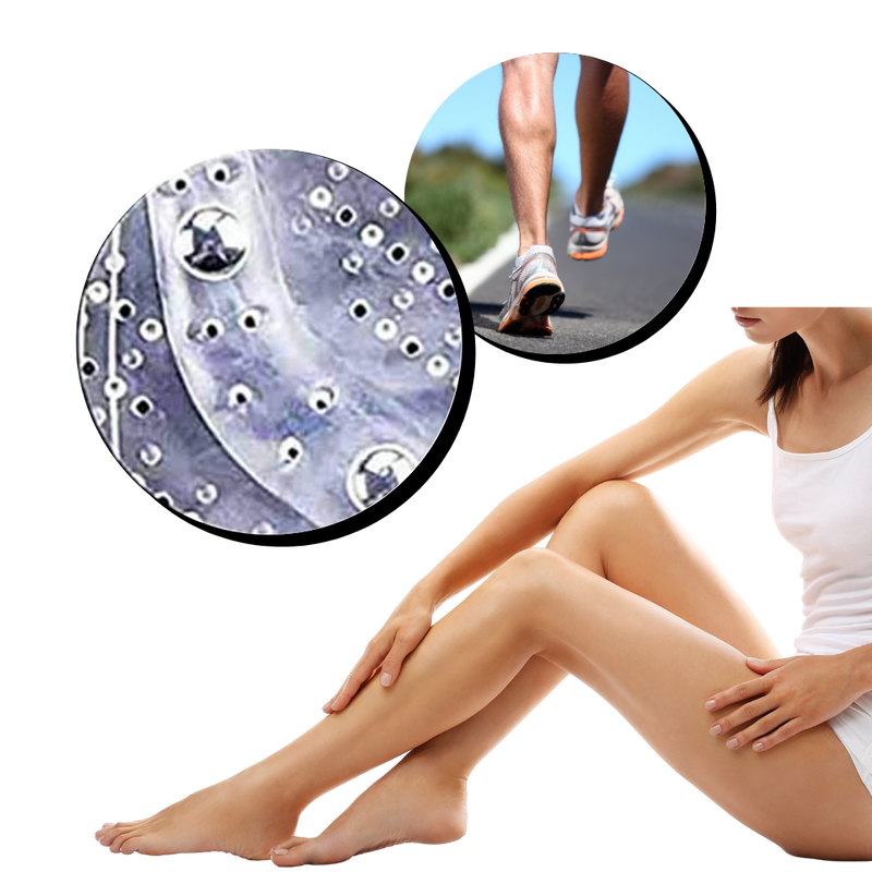 Magnetic acupressure foot insoles