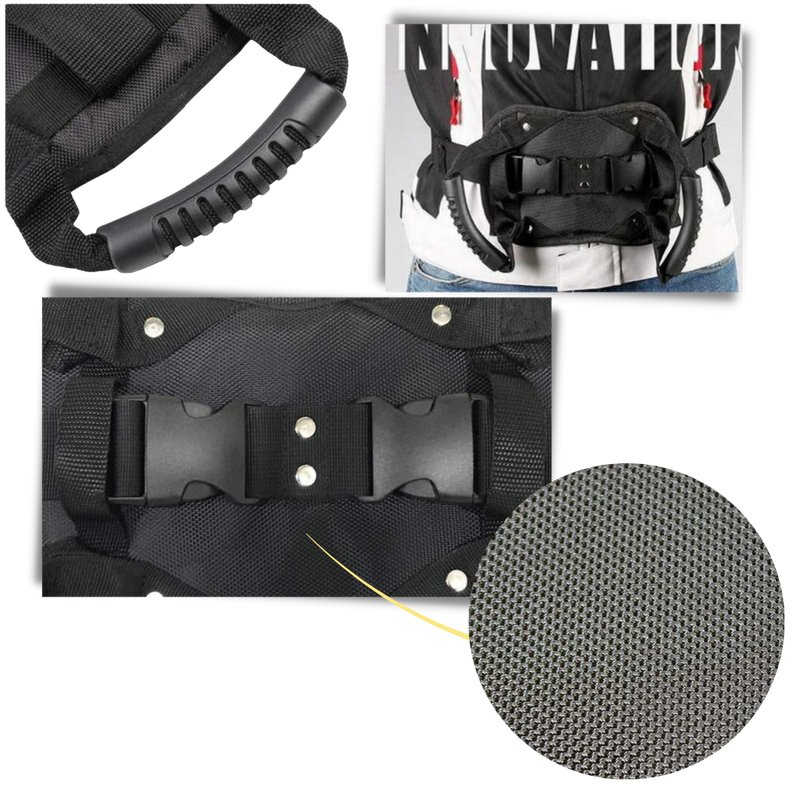 Moto driver belt for a passenger holding
