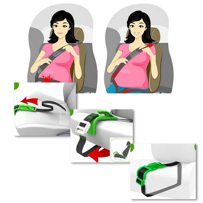 Safety car belt adjuster for pregnant women's protection