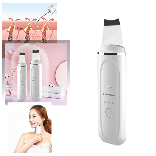 Ultrasonic deep cleansing facial scrubber