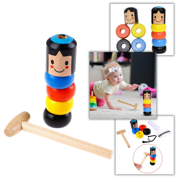 Magic Unbreakable Wooden Man Toy