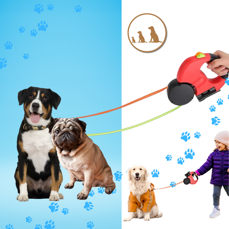 Anti-winding Retractable Dog Leash
