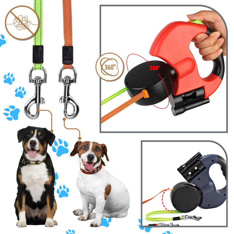 Anti-winding Retractable Dog Leash