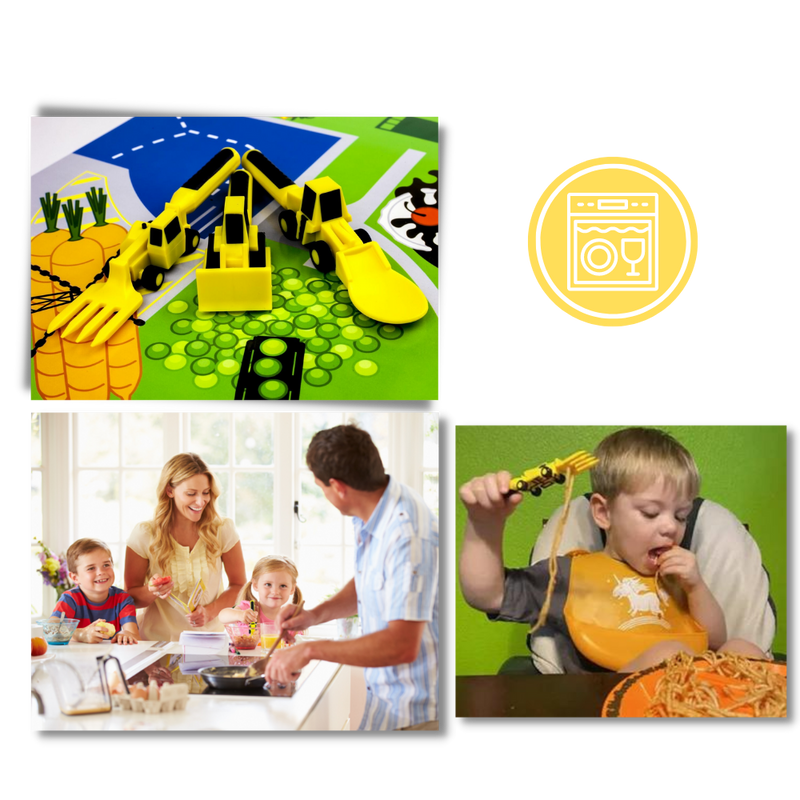DMCA Creative Constructive Eating Plate and Utensils Set