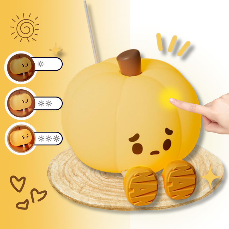 Cute Sad Pumpkin Night Light