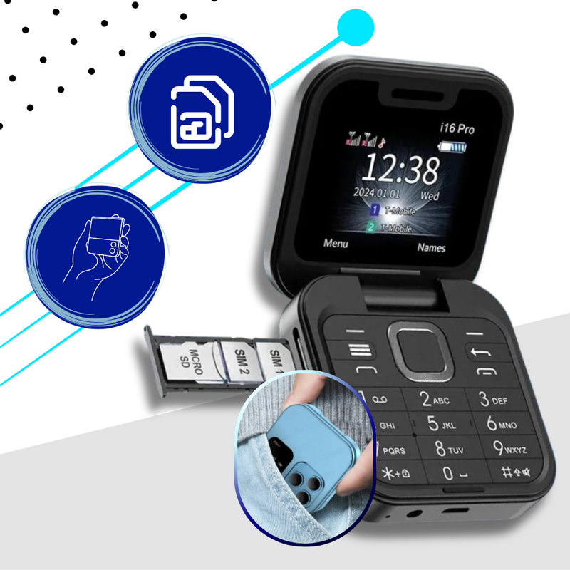 Dual Sim Small Folding Cell Phone