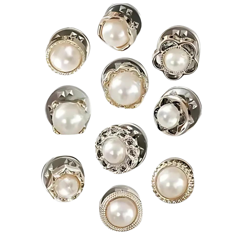 Elegant No-Sew Button Brooch Pins