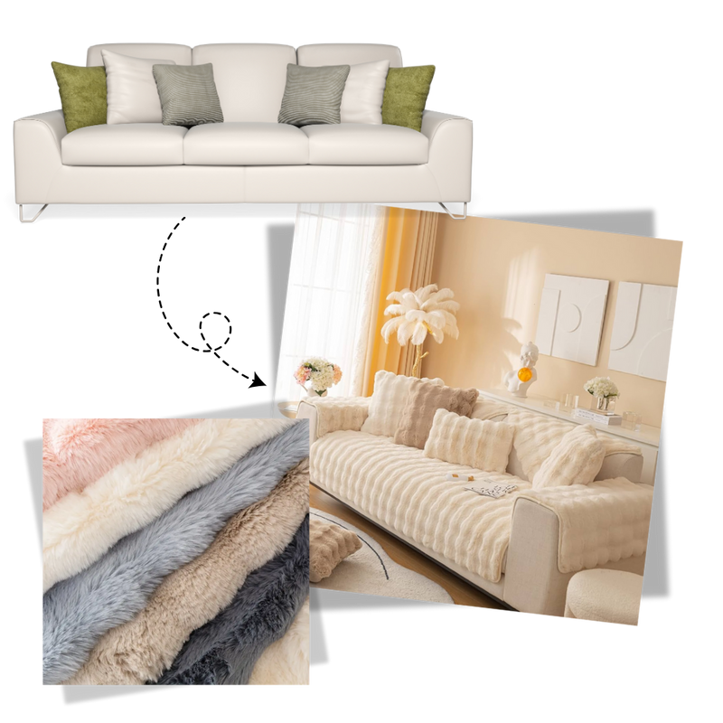 Luxurious Polyester Plush Couch Covers